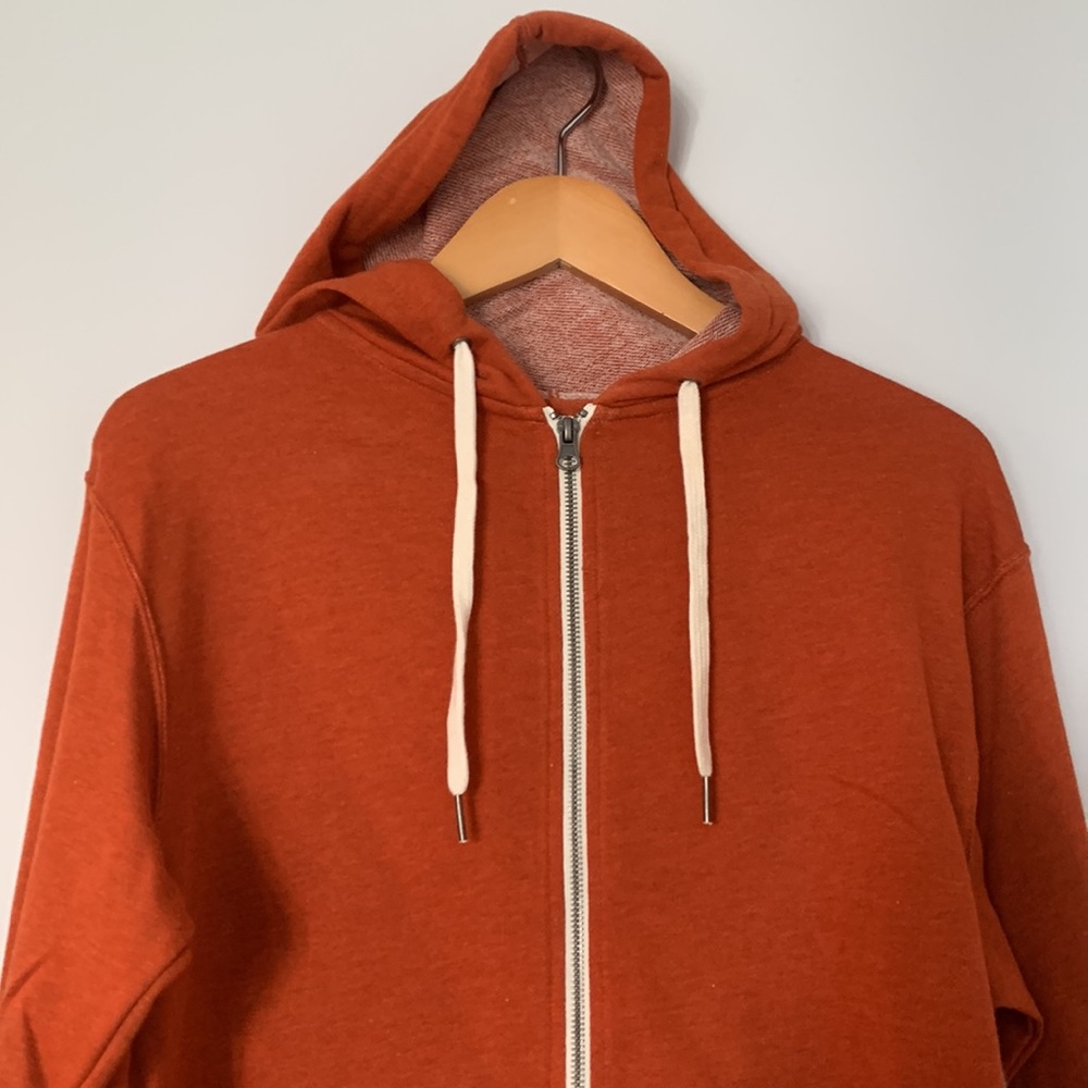 Unisex hoodie sweatshirt, lightweight, Burnt orange heather 🍊 - Picture 2 of 3